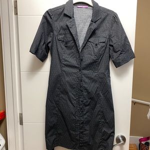 Patterned shirt dress